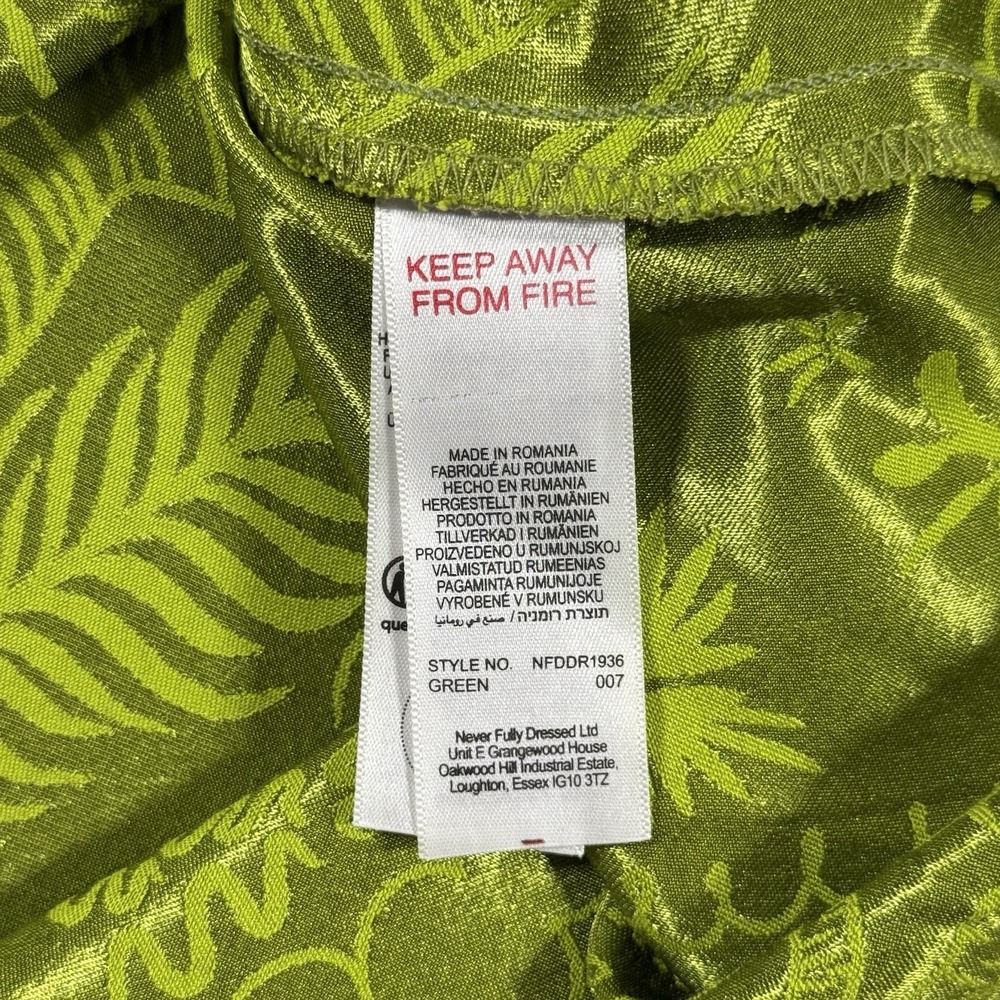 Never Fully Dressed Size US 2 / UK 6 / EU 34 Green Pink Safari Thea Mini Dress - Picture 10 of 11